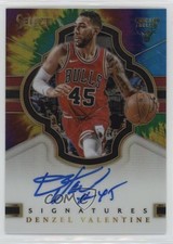 2017-18 Panini Select Signatures Tie-Dye Prizm 6/25 Denzel Valentine Auto rf2