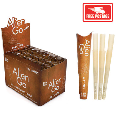 Alien Go ungebleichte braune Zapfen, 1,25 Größe 84 mm, 6 Zapfen pro Packung (KOSTENLOSE P&P)