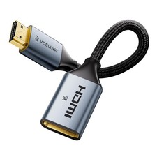 8K Short HDMI Extender Cable 0.6FT Male to Female Extension Adapter Black
