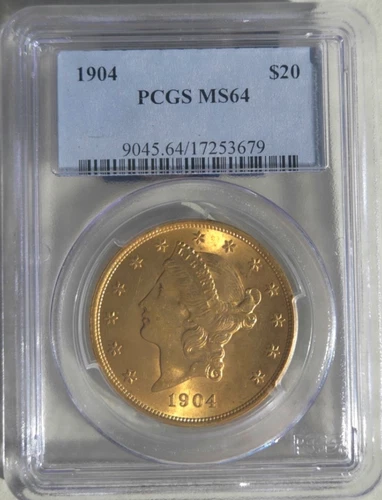 1904  $20 Gold Liberty Head Double Eagle - PCGS MS64