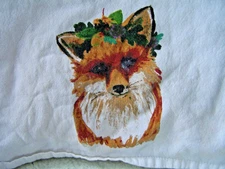 FOX  Hand  Towel  Gilded Maple Fall Harvest  Hunting Core Nicole Miller  28x18”