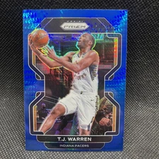 2021-22 Panini Prizm Blue Hyper TJ Warren #90 Factory Set Exclusive Pacers SSP