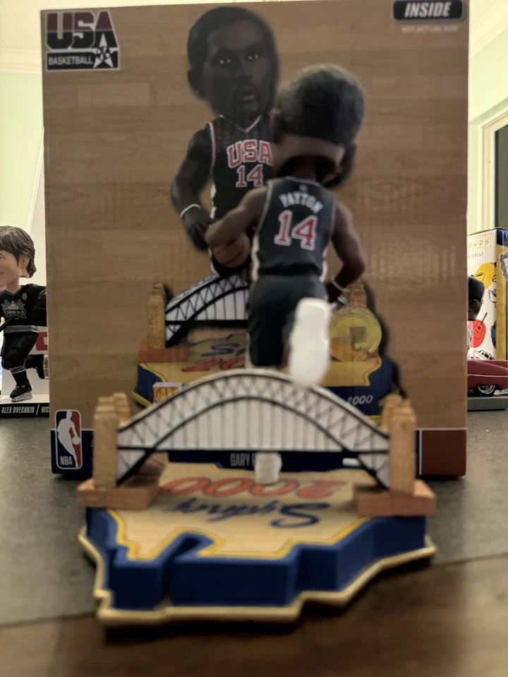 Gary Payton AGOTADO EE. UU. Juegos Olímpicos SuperSonics FOCO Bobblehead CON CAJA Foto 2 de 4