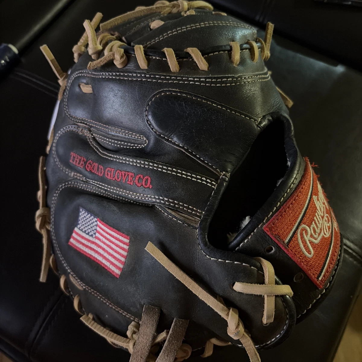 GANT DE BASEBALL vintage JC Higgins trappeur mitaine cuir antique 1940