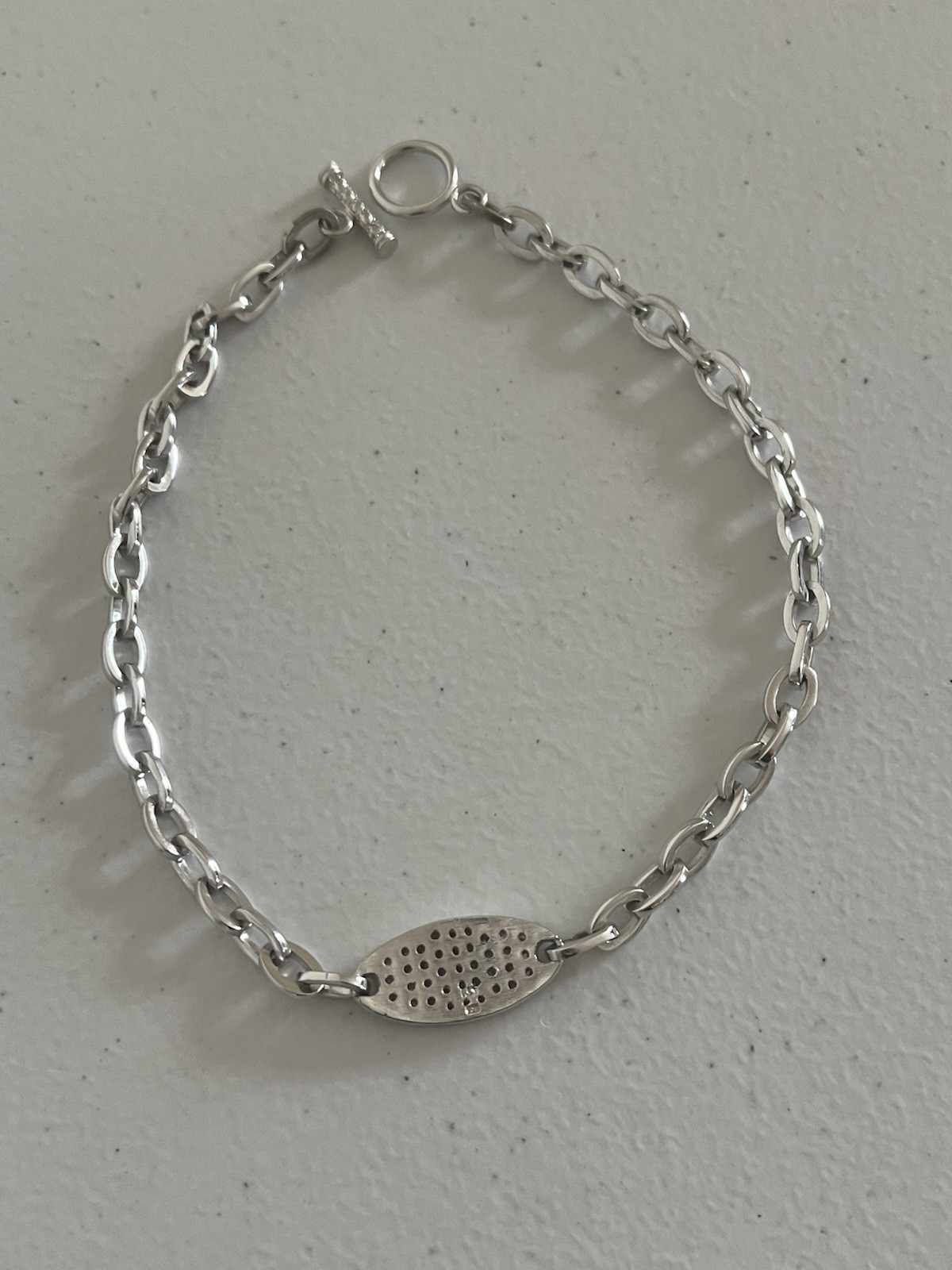 ATI Vintage Chucky Solid Oval Link Toggle Sterlin… - image 2