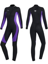 Wet Suits Women SMALL Full Body 3MM Neoprene Cold Water Diving Suit Black/Purple