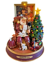 Bradford Exchange "Meowy Christmas" Illuminated Sculpture - Lights work 