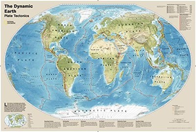 The Dynamic Earth, Plate Tectonics, Tubed: Wall Maps World