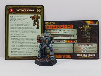 #ad Urbanmech Catalyst Game Labs BattleTech Gothic Latoya Chai Hero Pro Painted Mech $35.00