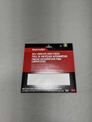 3M Bondo 932 Pack of 2 Self Adhesive Body Patch 5.9'' x 5.8''