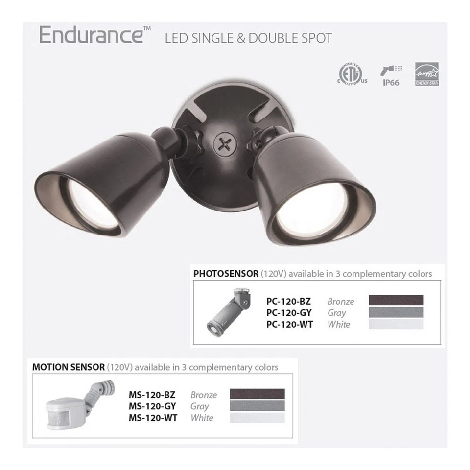 Iluminación WAC Usada WP-LED430-30-aBK Resistencia 30W 2 LED Doble Punto Luz-Negro Foto 3 de 3