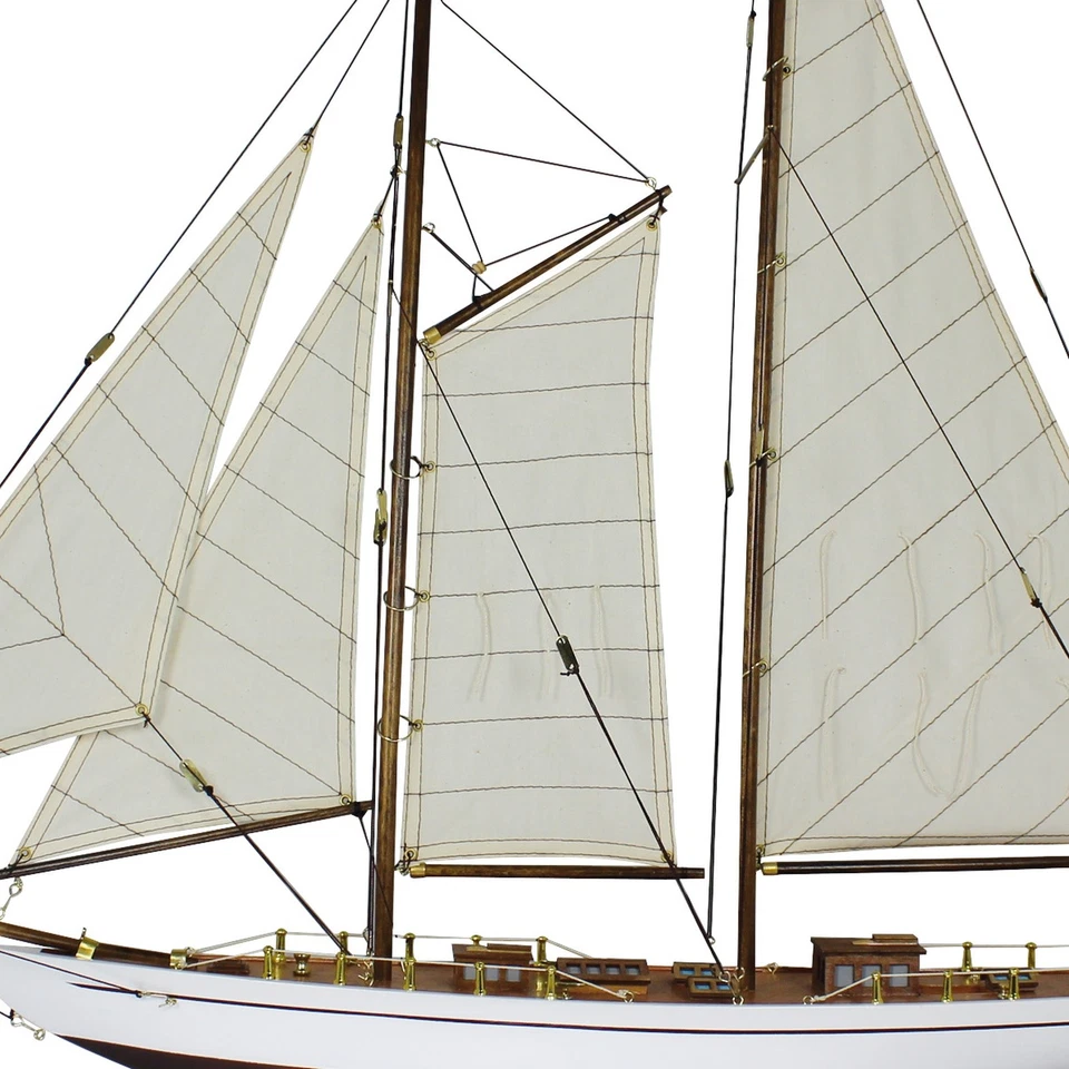 Segelyacht Modellschiff aus Holz 71 x 74 cm Sea-Club - Bild 4 von 4