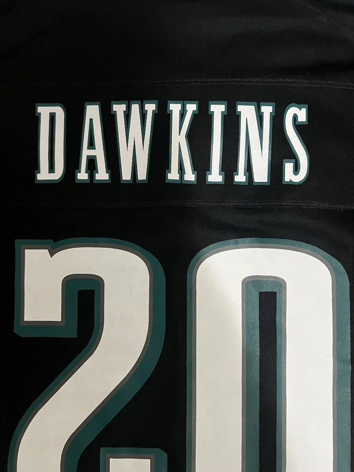 Auténtica camiseta deportiva negra Nike Vapor Fuse de Brian Dawkins talla grande Foto 3 de 4