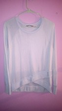 Athleta Serenity Criss Cross Sweatshirt-Long Sleeves-Light Blue-Size Small