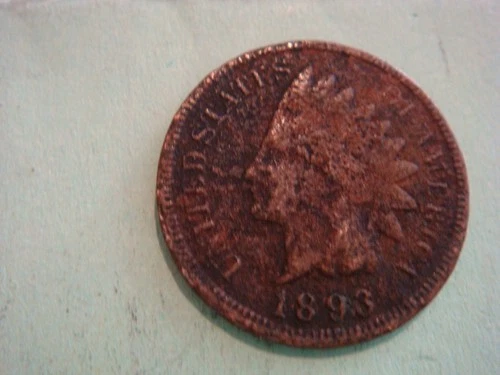 1893 Indian Head Penny IHP in album filling cond  - actual coin in photo
