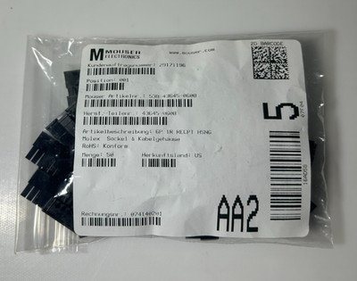 50x MOLEX Micro-Fit 3.0, 43645-0608, (Mouser 538-43645-0608), 50 Pack