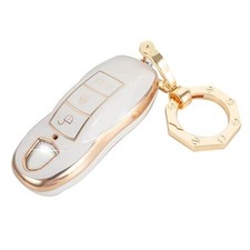 for Porsche Key Fob Cover Premium Car Key Case Shell with Fashion white