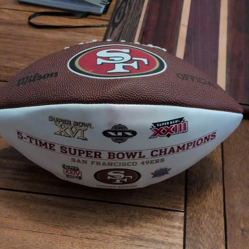 San Francisco 49ers 5-Time Super Bowl Champions Signed Limited Edition Football