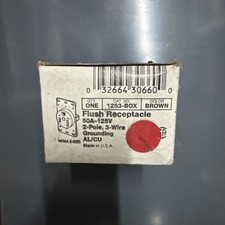 Eagle 1253-box 50A 125V 2 Pole 3 Wire Flush Mount Receptacle