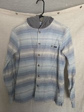 Billabong Womens M Hooded Flannel Shirt Blue ...
