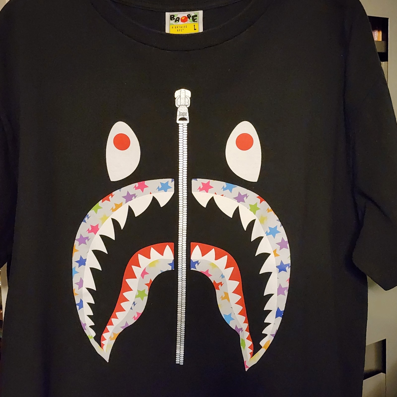 BAPE Bathing Ape Sta Pattern Multi Color Zipper S… - image 1