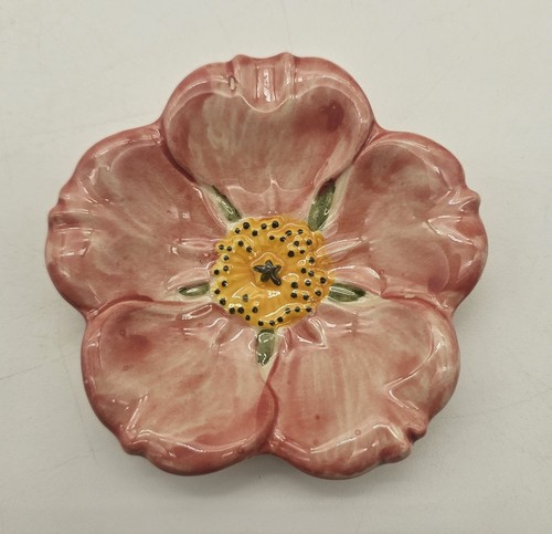 Vintage RARE Franciscan Ware DESERT ROSE Ashtray Tea Bag Holder CHIP ON BACK