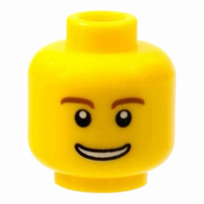 LEGO Minifigure, Yellow Head Thin Grin with Teeth