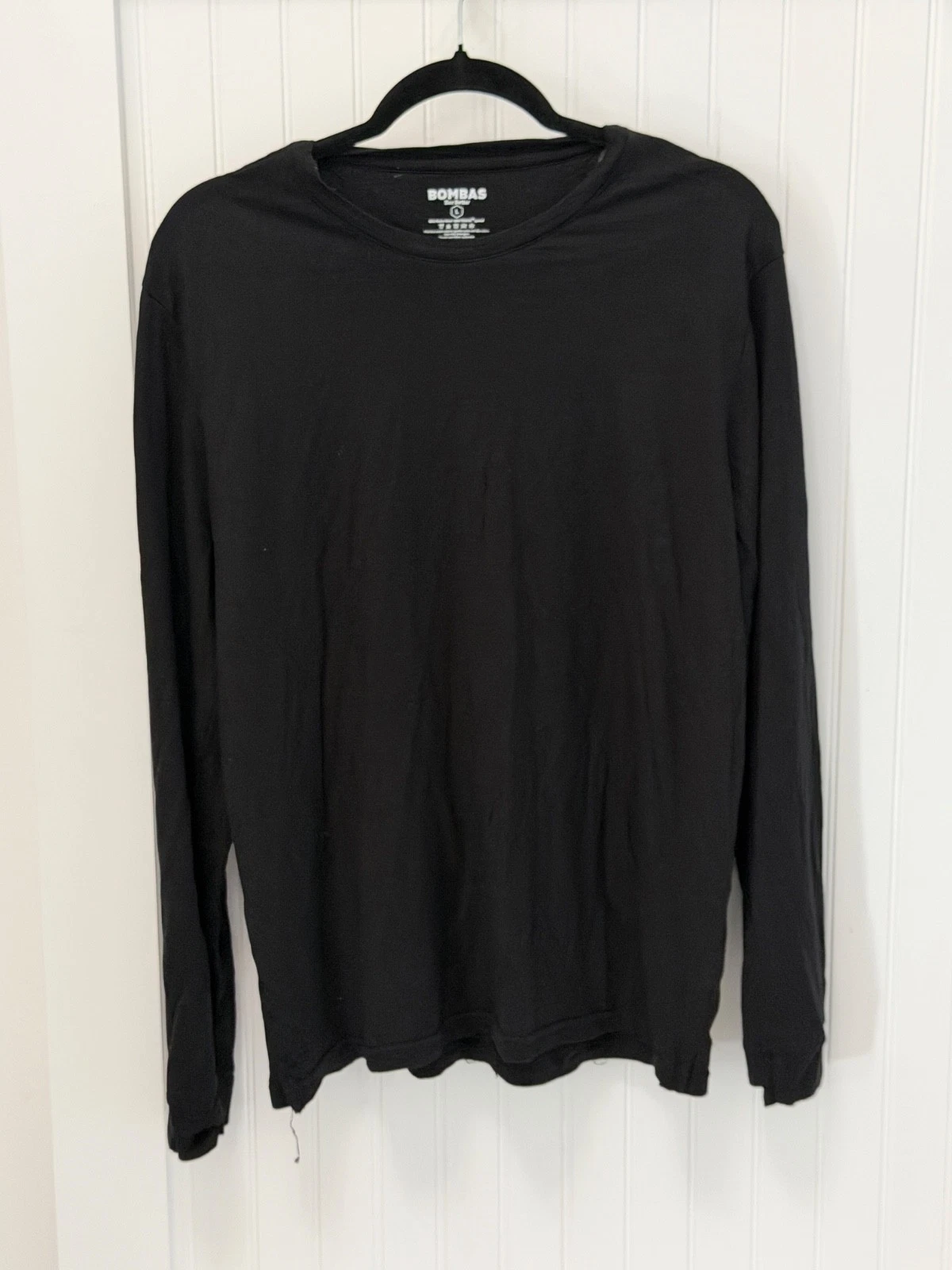 Bombas Merino Wool Blend Shirt Mens L Green Long Sleeve Base Layer Activewear
