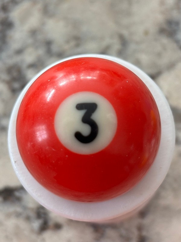 #3 Red Solid  1.5" Mini Replacement Billiard Pool Ball