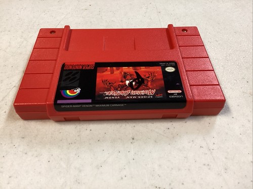 Spider-Man and Venom: Maximum Carnage Snes CIB no Manual With Posters Tested - Picture 14 of 15