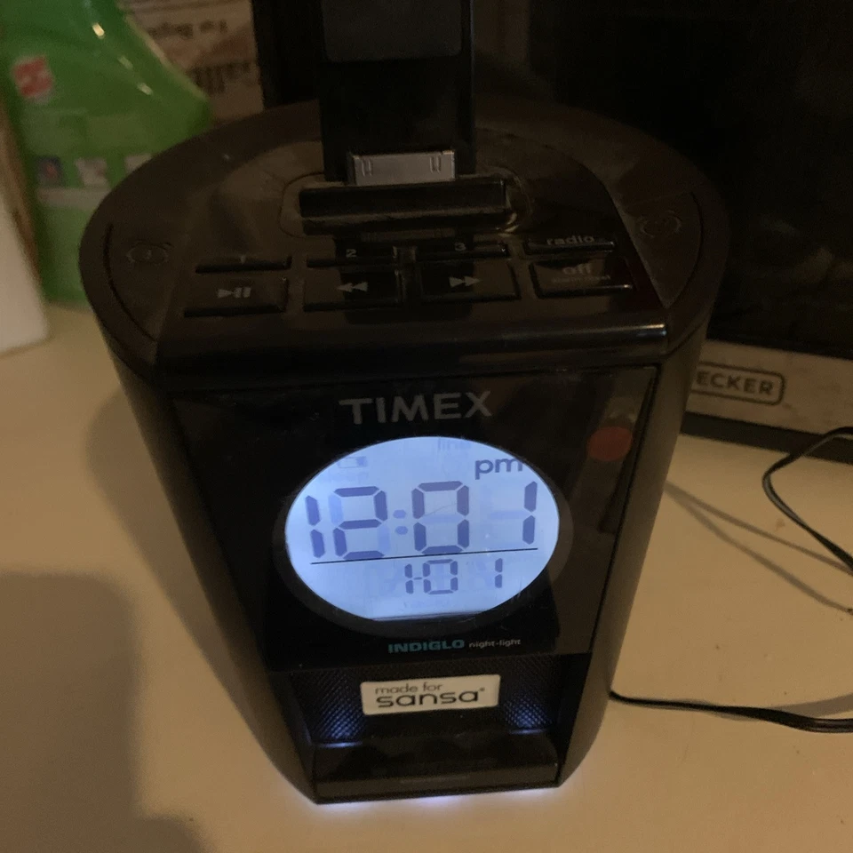 TIMEX Radio TS70 Clock w/ Dock Combo Remote Tested Works - Image 2 of 4