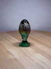 Fenton Emerald Green Hand Painted Glass Egg-D Fredrick signed- Limited Edition