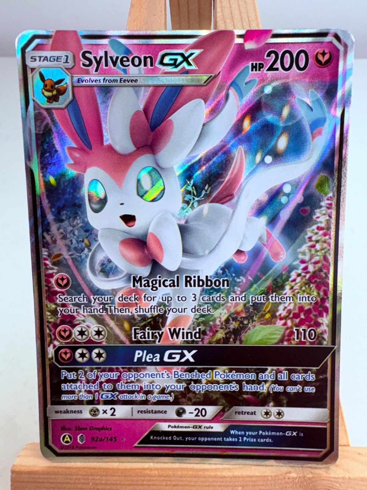 Pokémon TCG Sylveon GX 92a/145 Sm-Guardians Rising Ultra Rare Full Art Holo