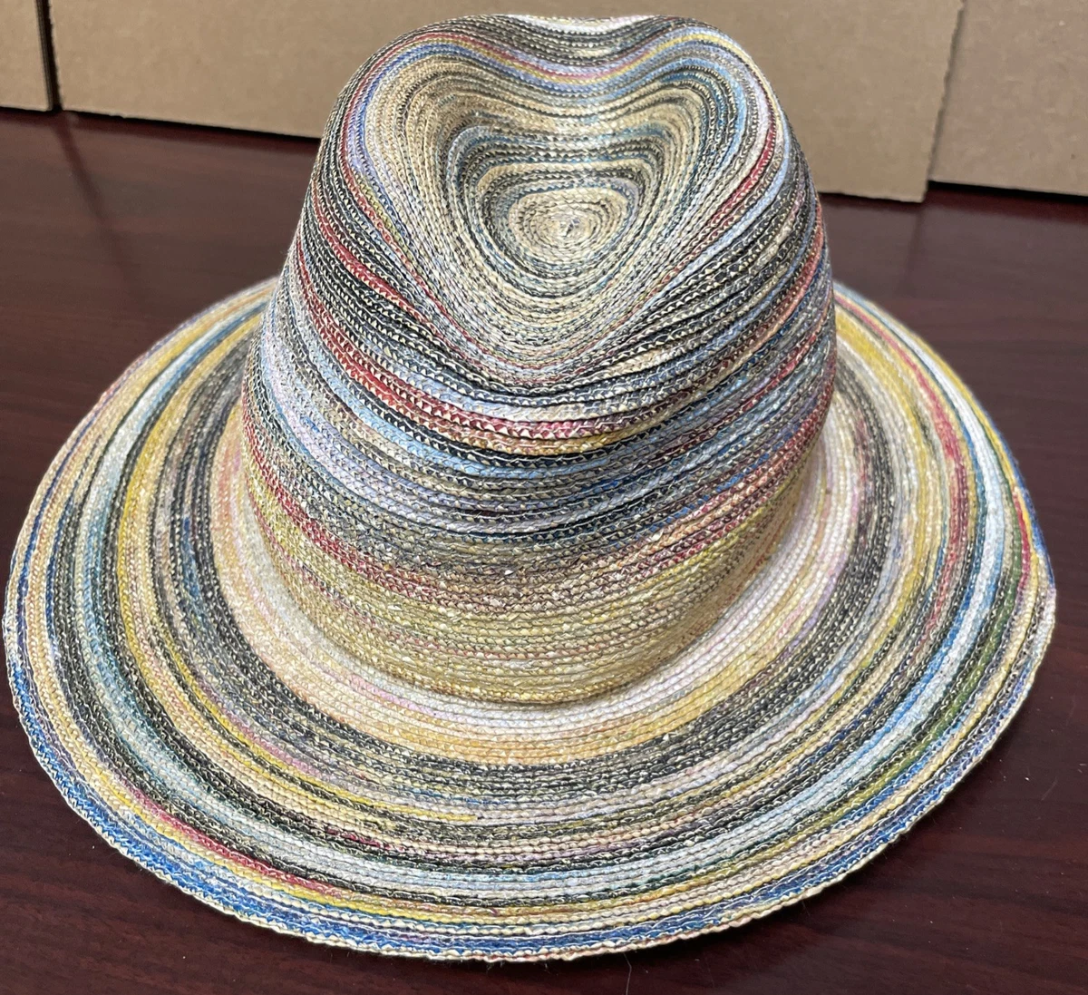 NWT Lola Casademunt Neutral Camo Bucket Sun Hat Beige/Gray Next PANAMA WITH CHAIN - REGULAR FIT - Chapeau - black/noir  main image 2