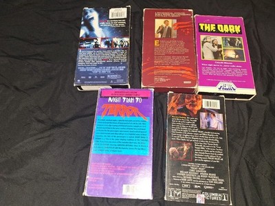 5 VHS Lot Night Train to Terror Jason X Fright Night The Dark The