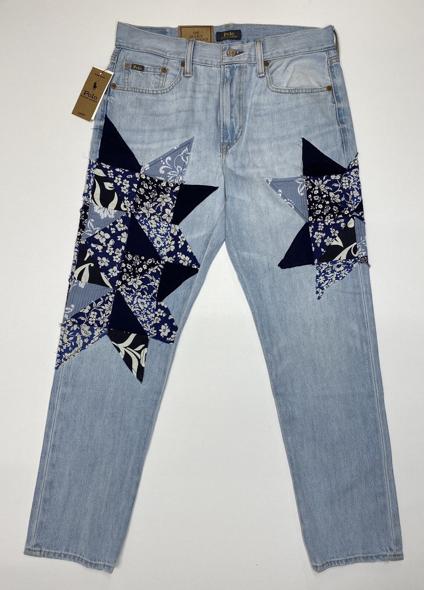 Polo Ralph Lauren Avery Boyfriend Denim Floral Star Quilt