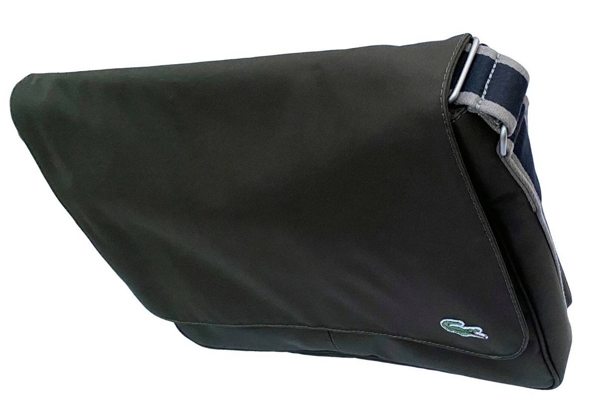 LACOSTE MESSENGER BAG Medium Vintage L71 Casual 8 Khaki