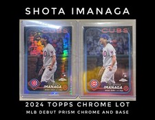 Shota Imanaga 2024 Topps Chrome Update Prism Refractor & Base RC #USC95
