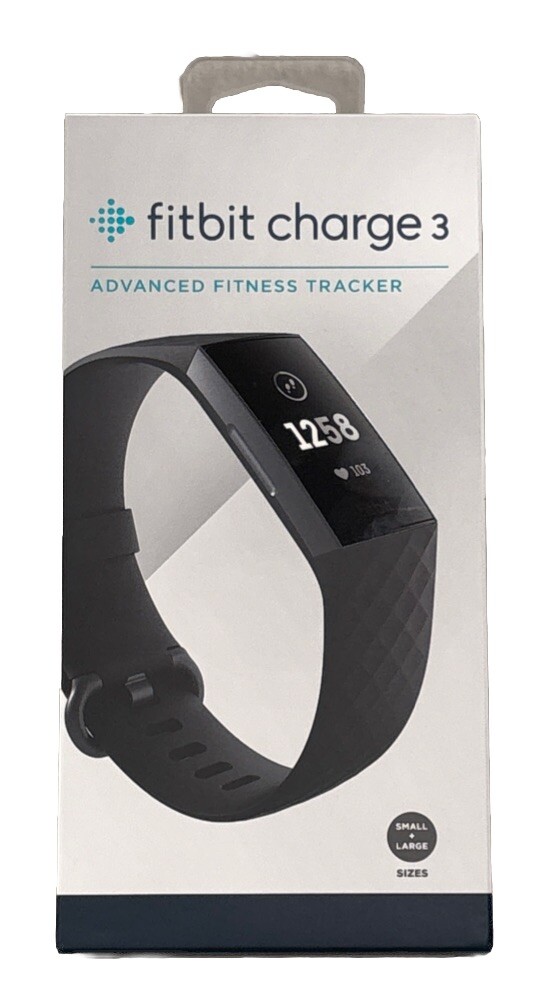Fitbit Charge 3 Graphite Black Fitness Tracker with Activity Monitoring-image
