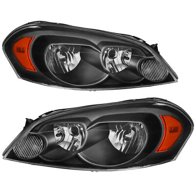 2X For 06-13 Chevy Impala 06-07 Monte Carlo Clear Lens Black