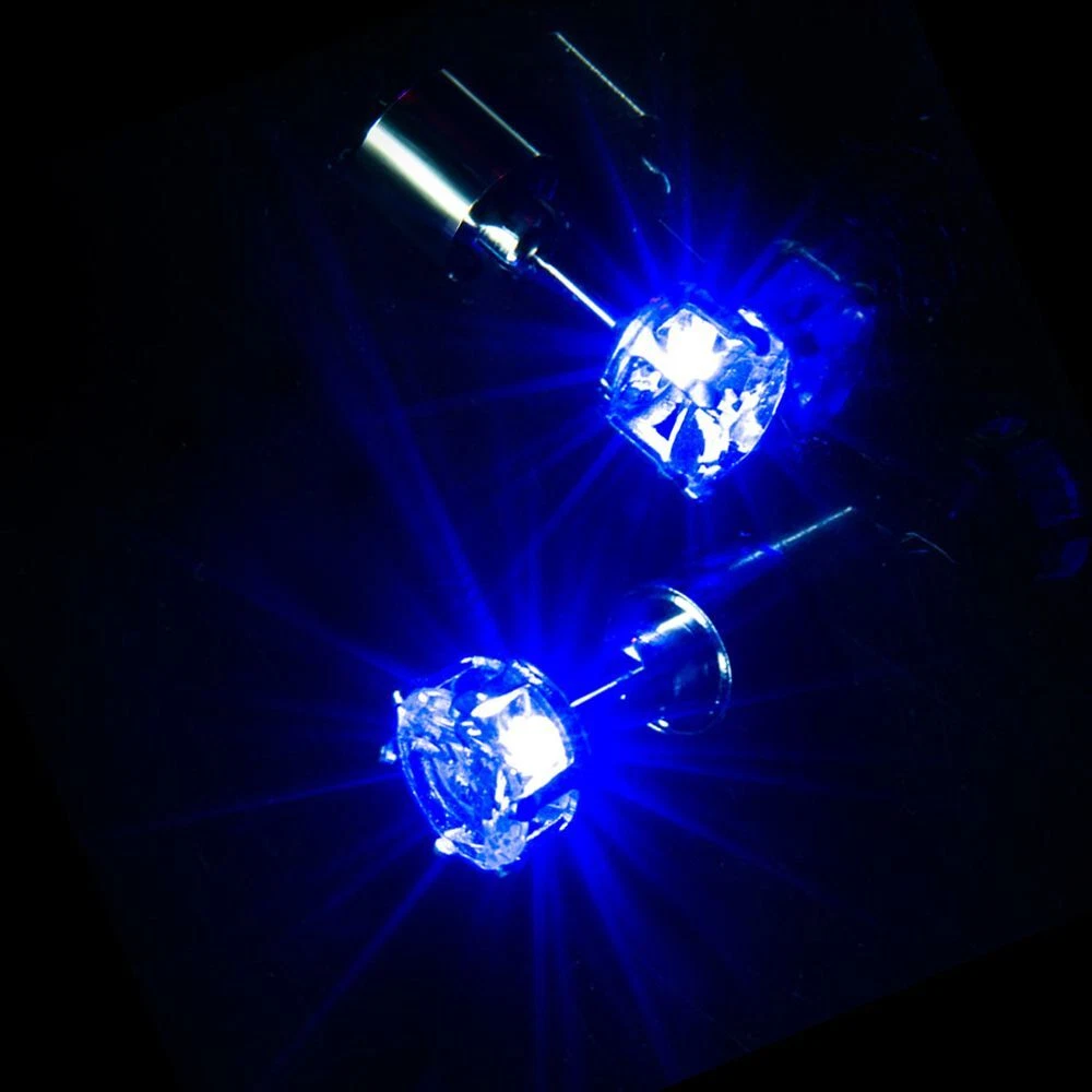 Jewelry Women Men Gift Halloween Studs Earrings Blinking Led
