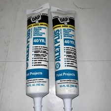 Lot Of 2 DAP Alex Plus White Acrylic All Purpose Caulk 5.5 oz Free Shipping