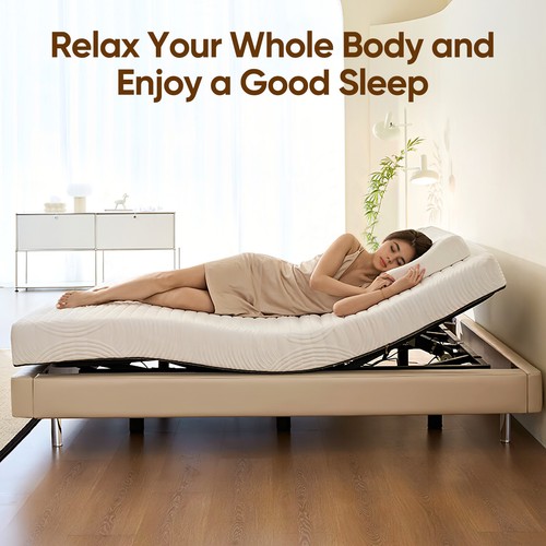 Adjustable Electric Bed Frame Base Wireless Remote Control Anti-snore Twin Size - Picture 11 of 17