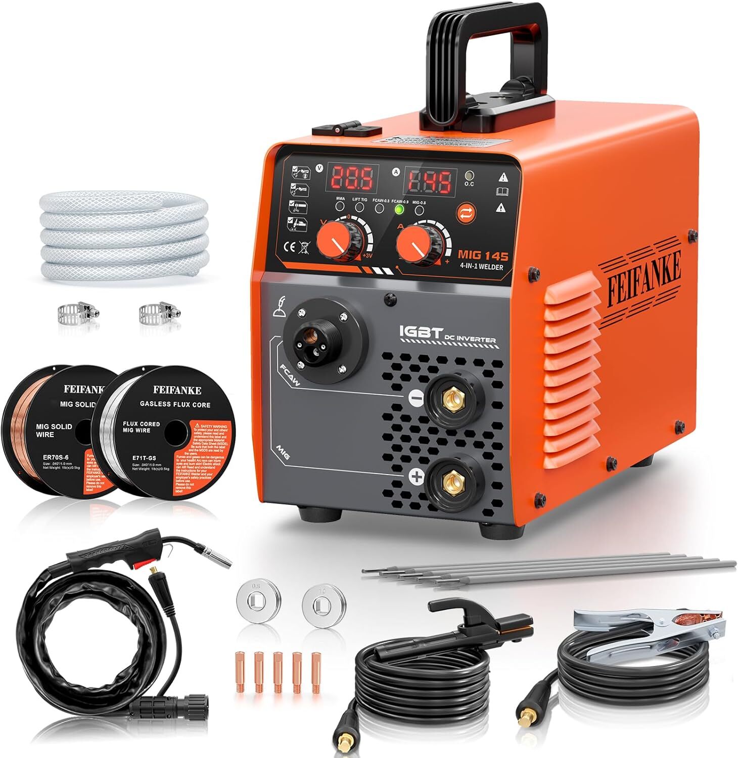 110v, 4-in-1 Gas Mig/gasless Mig/mma/lift Tig Full Kit