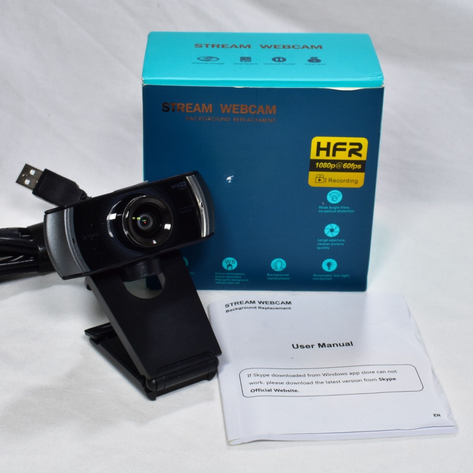 Webcam 1080P 60fps w/Microphone Streaming Gaming Conferencing JETAKu 920Phro-image