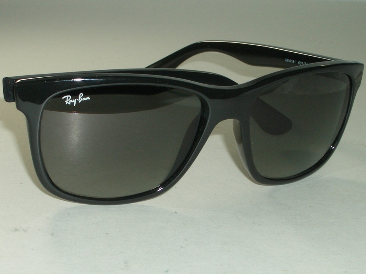 RAY BAN RB4181 601/71 3N THICK SHINY BLACK TOP GRADIENT