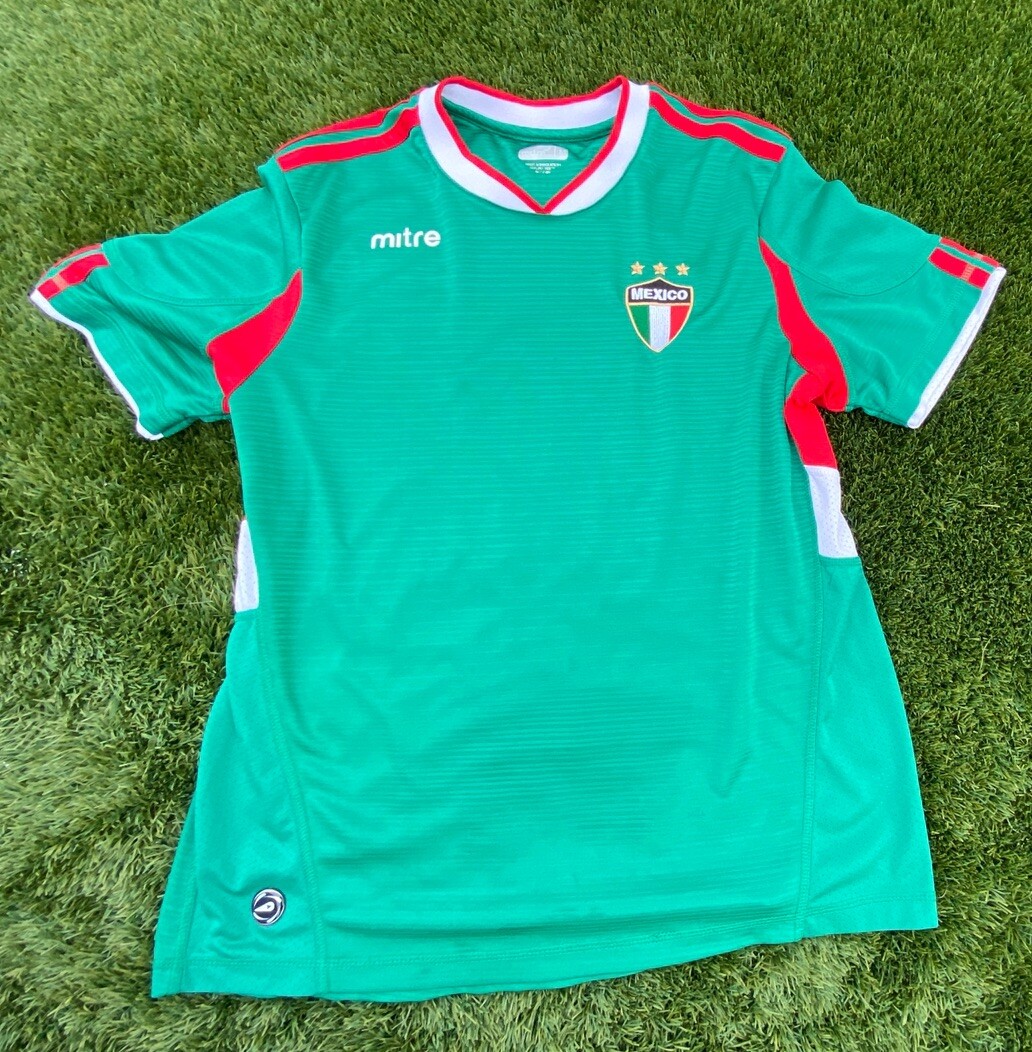 Mexico 2009 2010 National Football Team Soccer Mitre Home Jersey  Medium