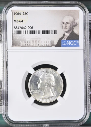 1964-D Washington Quarter - Washington Label - NGC MS64