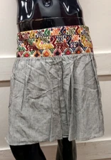 Mexican Embroidery XL SKIRT Wide Yolk NEW TAGS Signature Studio Hip Hugger Beach