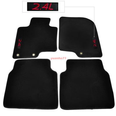 For 10-14 Hyundai Sonata Black Floor Mat Carpet Front Rear Nylon Set w/ 2.4L